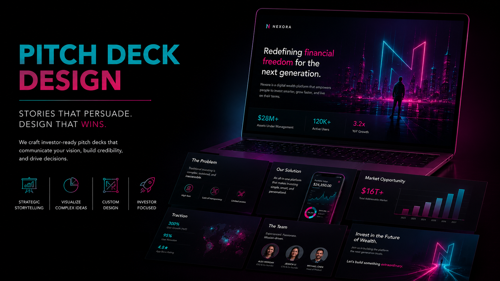 Pitch Decks & Investor Materials — KV Digitals service